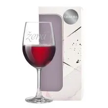 Kozarec za vino graviran - Žena, 0.58l