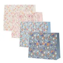 Vrečka darilna, 32x26x10cm, drobne cvetlice, sort.