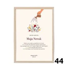 Personalizirana diploma Najboljša vzgojiteljica/učiteljica