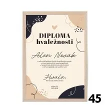 Personalizirana diploma hvaležnosti  Najboljši učitelj/Najboljša učiteljica