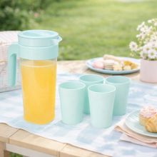 Vrč 1200ml + 4 lončki, PP, sort.