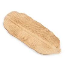 Pladenj v obliki lista, dekorativen, MDF, 33.5x14cm
