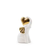 Slon z zlatimi ušesi i srčkom, kitajski porcelan, 11x7.5x18.5cm
