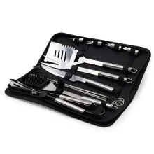 Set pripomočkov za žar, 8/1, nerjaveče jeklo, 39x15.5cm