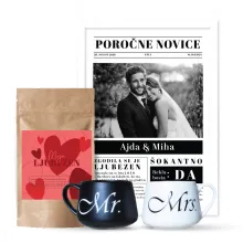 Personaliziran darilni set Mr & Mrs