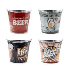 Vedro za pivo, kovinsko, 25.5x19.3x23cm, sort-