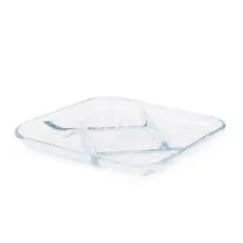 Pladenj steklen s 5 prekati, 23cm