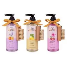 Milo tekoče, ESSENTIAL BOTANICALS, 200ml, z vonjem:Orange & Lavender / Lemon & Basil / Strawberry & Hibiscus  + krtačka za nohte, sort.