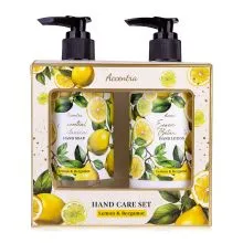 Set za nego rok,  ESSENTIAL BOTANICALS, (240ml tekoče milo, 240ml losjon za roke), z vonjem: Lemon & Bergamot, v darilni embalaži