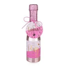 Gel za tuširanje in kopel, LET'S CELEBRATE, v steklenici za šampanjec, 250ml, z vonjem: Tea Rose & Velvet