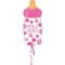 Balon napihljiv, za helij, otroška steklenička, roza, "Its a Girl", 58x25cm