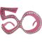 Smešna očala s kamenčki, 50 let, roza