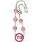 Ogrlica iz umetne mase, prometni znak 70
