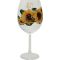 Kozarec za vino poslikan - sončnice, 60let, 0.58l
