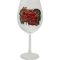 Kozarec za vino poslikan - grozd - rdeč, 0.58l
