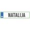 Registrska tablica - NATALIJA, 47x11cm