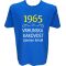 Majica-1965, vrhunska kakovost, izjemen letnik XXL-modra