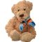 Plišasta igrača - medvedek Classic, svetlo rjav, s šalom, 12 cm