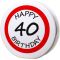Hranilnik "Happy Birthday" prometni znak 40, keramika, 15cm