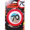 Broška z utripajočimi Led lučkami, prometni znak "70", fi 12cm