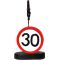 Prometni znak iz polimase z kovinsko ščipalko "30", 9cm