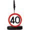 Prometni znak iz polimase z kovinsko ščipalko "40", 9cm