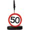 Prometni znak iz polimase z kovinsko ščipalko "50", 9cm