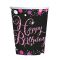 Piknik lonček iz papirja, "Happy Birthday", roza pikice, 8/1, 266ml
