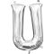 Balon napihljiv, "U", srebrni, 40cm + palčka za napihnit
