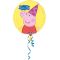 Balon napihljiv, za helij, otroški, Pujsa Pepa, 43cm