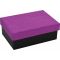 Darilna škatla kartonska črna, pokrov violične bleščice 17.5x13x6cm