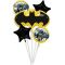 Set balonov - balon napihljiv, za helij, Batman, 76x43cm, 2x zvezda, 48cm, 2x okrogel, 43cm