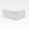 Darilna škatla kartonska, bela, s srebrnimi pikami na pokrovu, 29x22x12.5cm