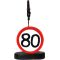 Prometni znak iz polimase z kovinsko ščipalko "80", 9cm