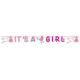 Girlanda "Its a Girl", roza, 170cm