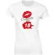 Majica ženska (telirana)-Čudovita pri 18 - poljubček XL-bela