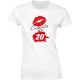 Majica ženska (telirana)-Čudovita pri 20 - poljubček M-bela