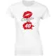 Majica ženska (telirana)-Čudovita pri 40 - poljubček M-bela