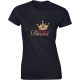 Majica ženska (telirana)-Kraljica dneva - krona S-črna
