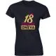 Majica ženska (telirana)-Slavljenka dneva - krona 18 XL-črna