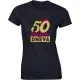 Majica ženska (telirana)-Slavljenka dneva - krona 50 M-črna