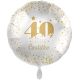 Balon napihljiv, za helij, 40 Iskrene čestitke,zlate  pikice, 43 cm