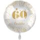 Balon napihljiv, za helij, 60 Iskrene čestitke, zlate pikice, 43 cm