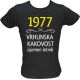 Majica ženska (telirana)-1977, vrhunska kakovost, izjemen letnik XL-črna