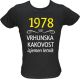 Majica ženska (telirana)-1978, vrhunska kakovost, izjemen letnik L-črna