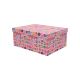 Darilna škatla kartonska, roza, Happy Birthday, 23x16.5x9.5cm