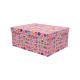 Darilna škatla kartonska, roza, Happy Birthday, 25x18x10.5cm