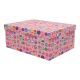 Darilna škatla kartonska, roza, Happy Birthday, 33x25.5x14.5cm