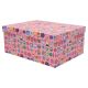 Darilna škatla kartonska, roza, Happy Birthday, 35x27x15.5cm