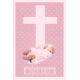 Voščilo za krst - vizitka, dojenček in križ za deklice